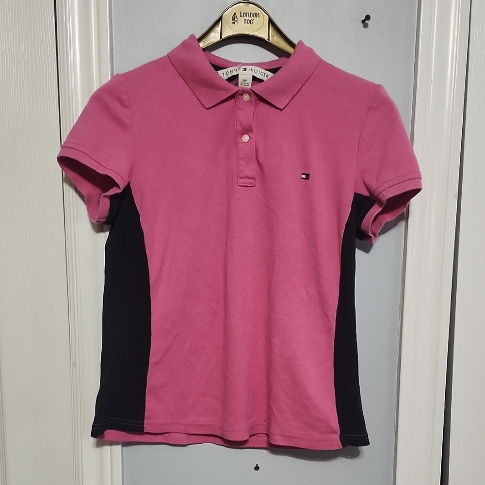Tommy Hilfiger Pink Fitted Polo T-Shirt